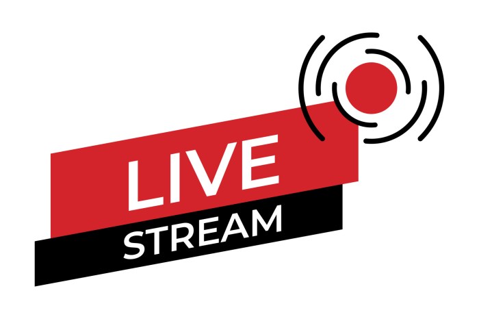 Live stream symbol icon. Online stream sign. Flat simple design. Vector ... Live event coverage
